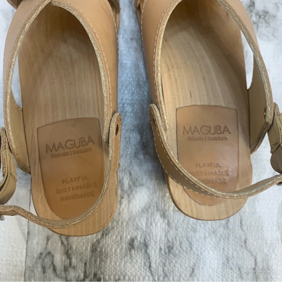 Maguba sustainable, handmade in Sweden.leather and wood sandals. - Picture 7 of 12
